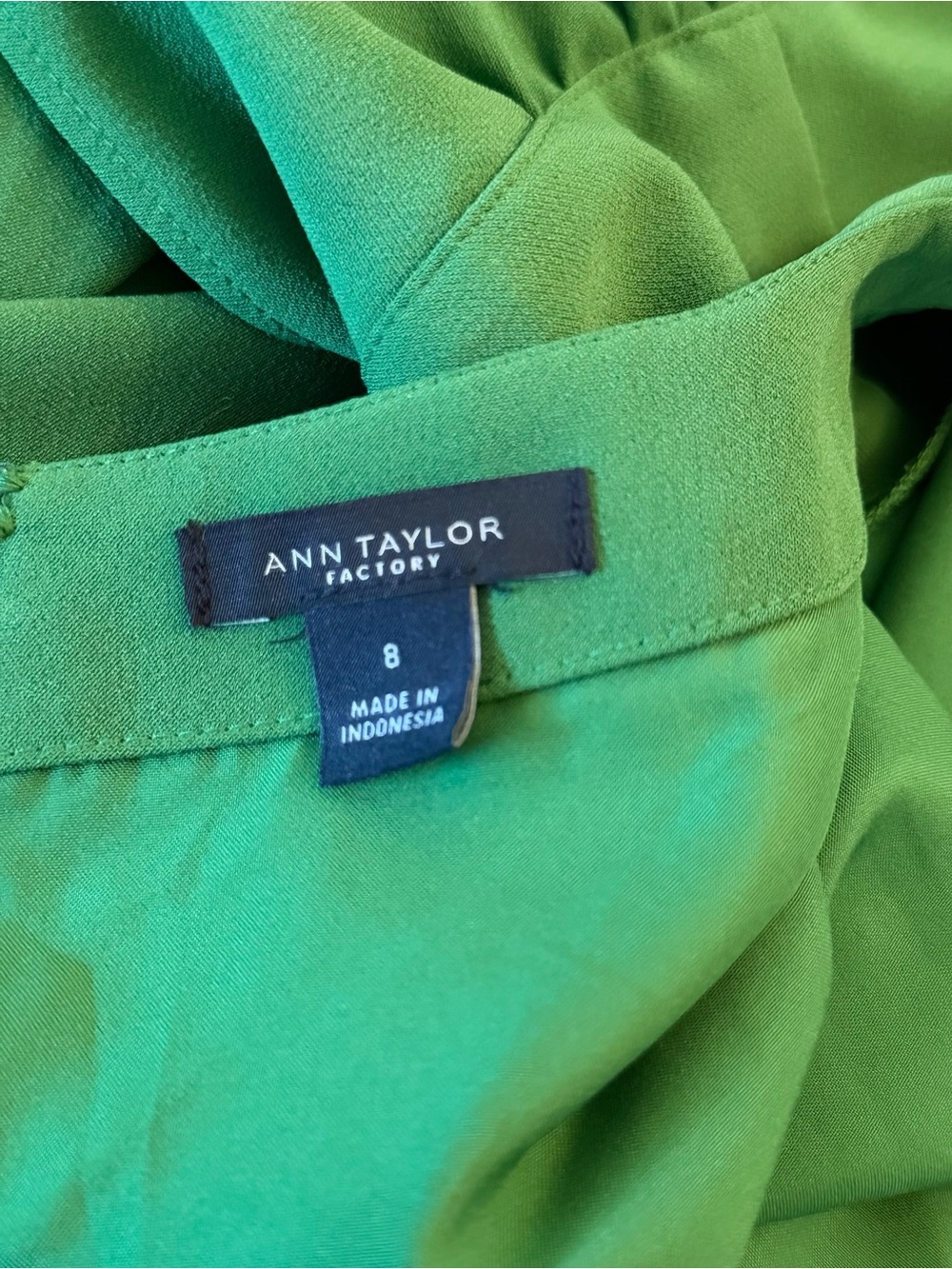 Anne Taylor Green Wrap-Front Wide-Leg Jumpsuit - Picture 9 of 11